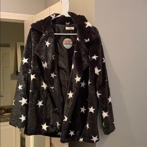 Star Pattern Blue Coat